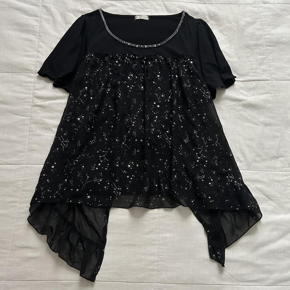 Black Starry Women's Top